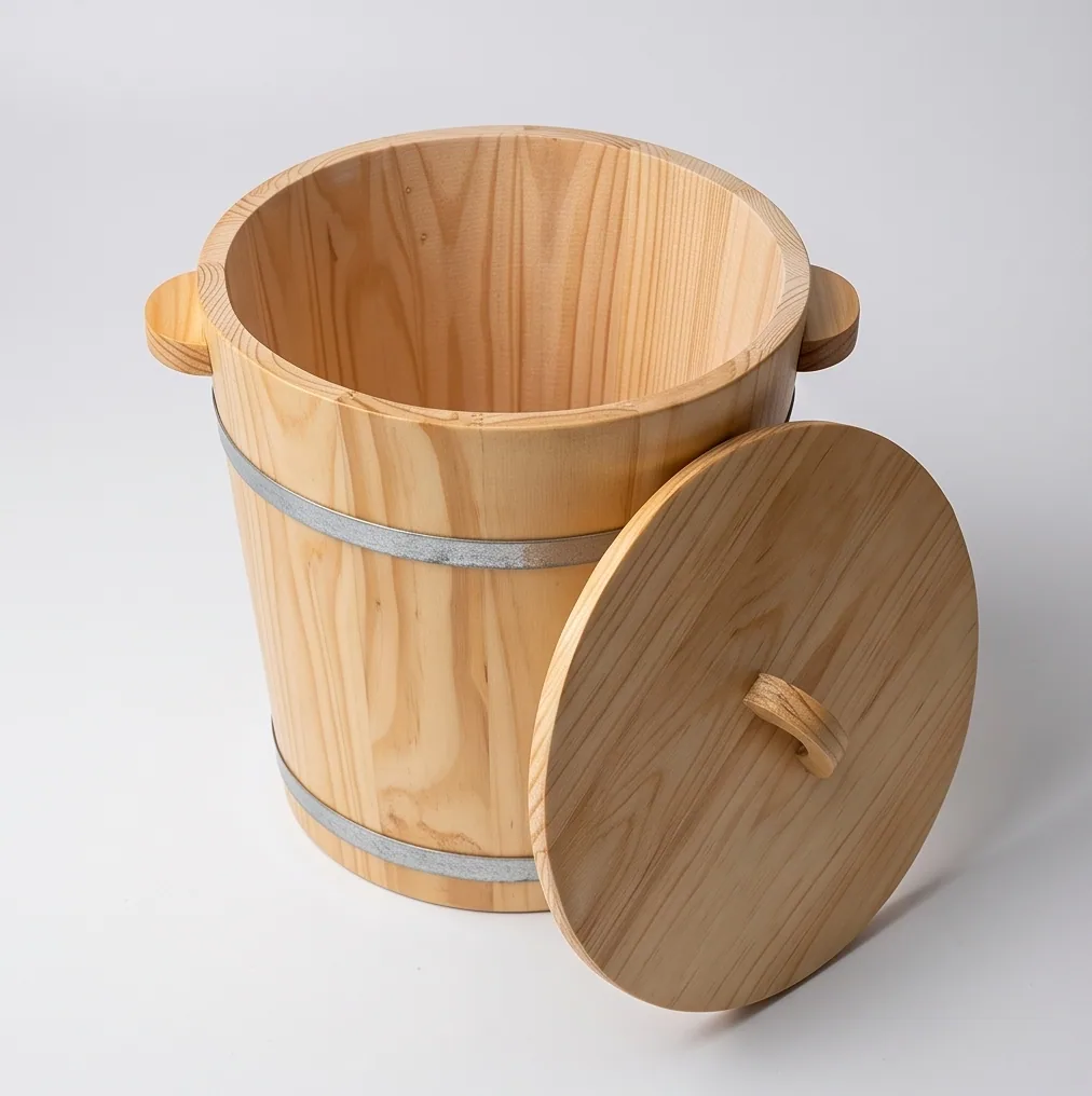 Thùng gạo gỗ có nắp